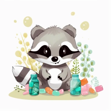 forest baby animal on drugs clipart white background