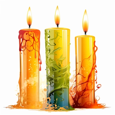 Fantasy candles vector image clip art