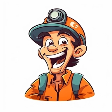 happy cute Gas Mechanic face, cartoon, clipart, mascot, isolated on white background