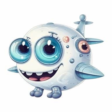 fantasy happy cute airplane mamal face, cartoon, clipart, mascot, isolated on white background