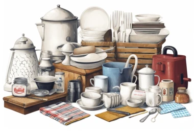 household+items , highly detailed, isolated on white, clipart,