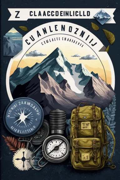 clipart with a wanderlust theme, featuring illustrations of mountains, compasses, and adventure gear, reflecting millennials and Gen Z's love for travel and exploration