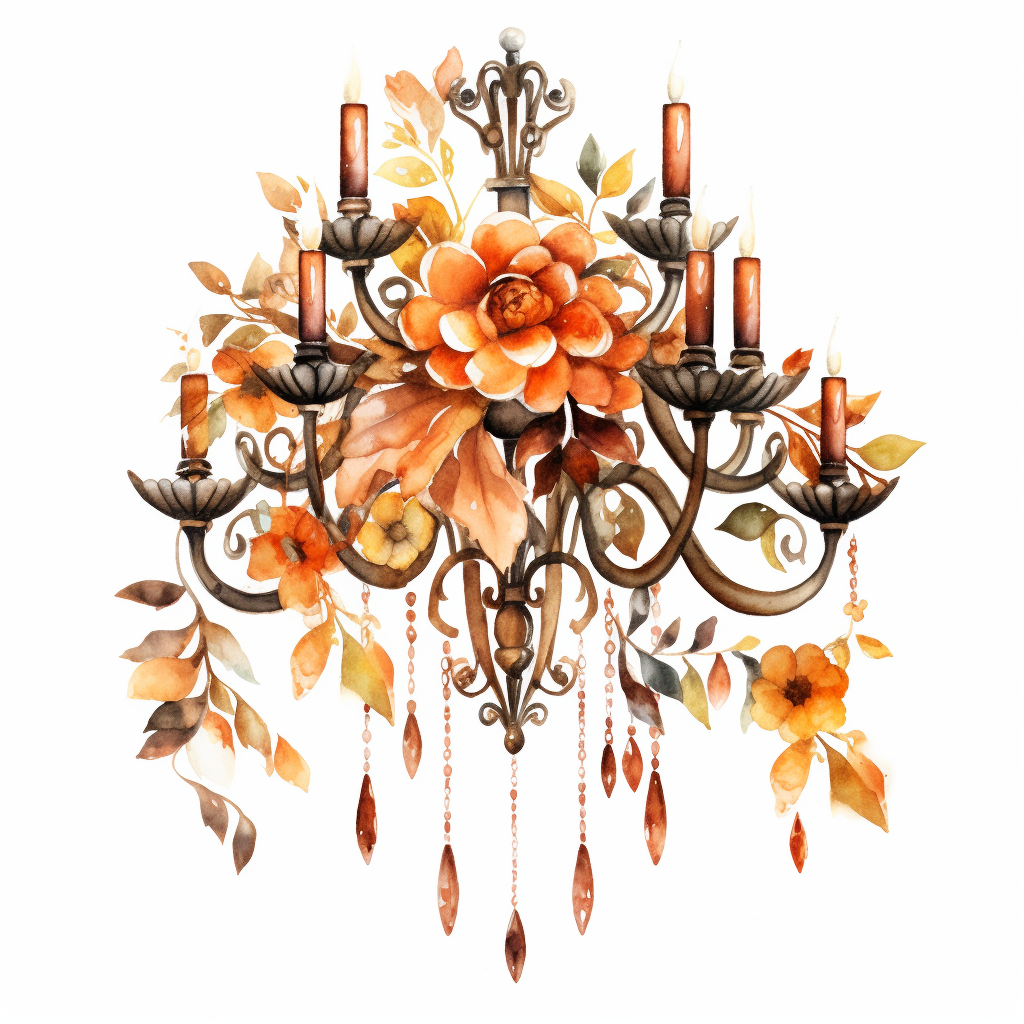 orange flower clipart