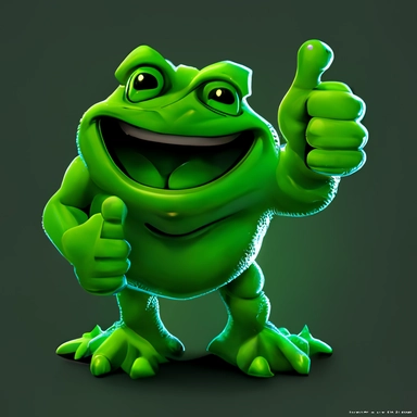 green frog, digital, clipart, logo,smile, humanoid,thumbs up, emerald,technology, rampage, ,bumpy, competency, hollistic, abstract, premium, speed, cyber, space, cloud, rock, rampage, business, future