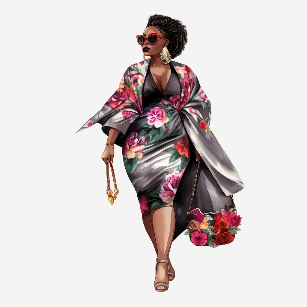 fat lady clipart