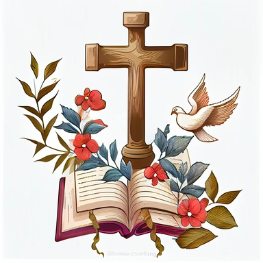 Vintage, Transparent, Pentecost, Bible Clipart, Cross, Celebrating Illustration clipart, details