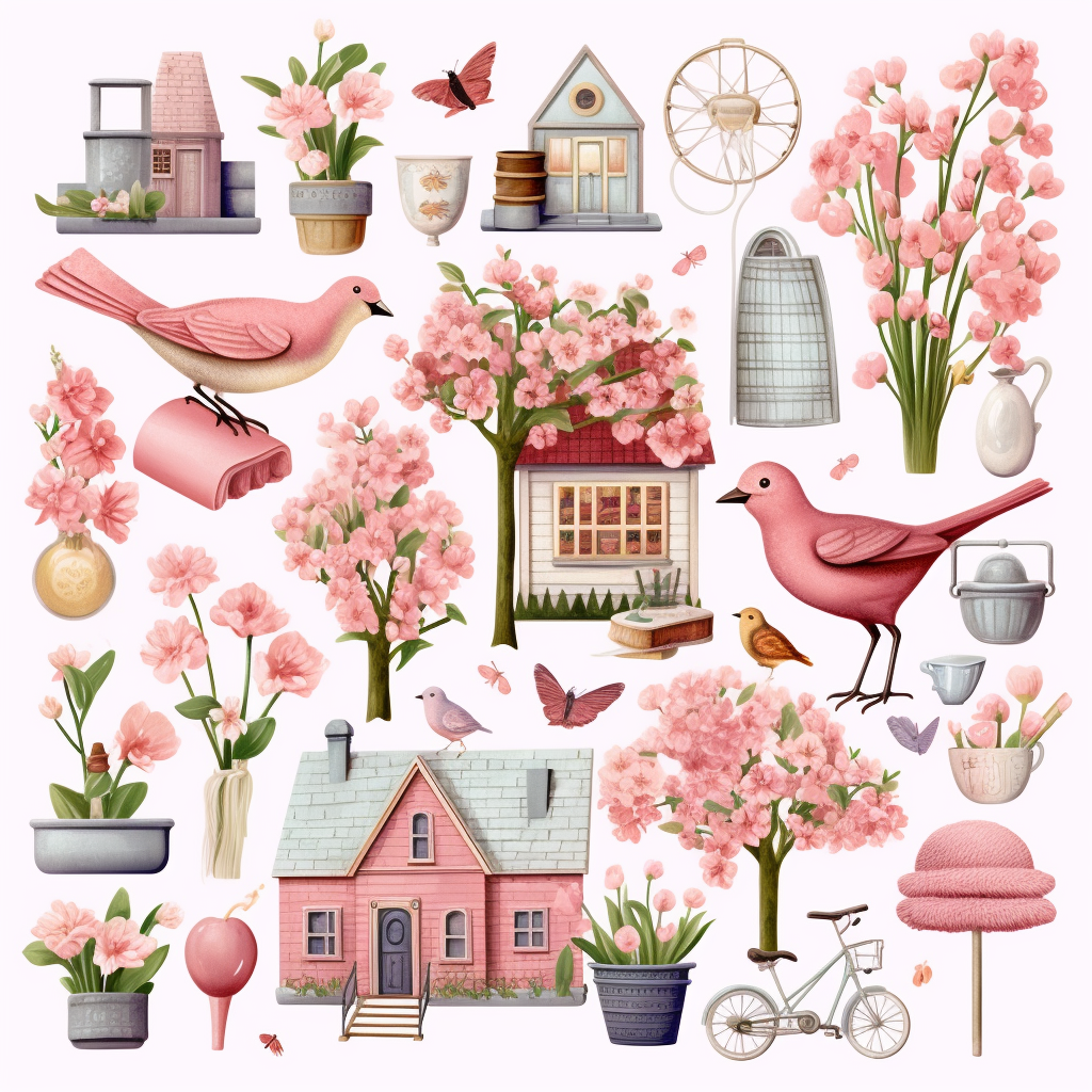 animal spring cliparts