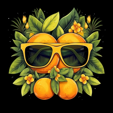 [8514812291064264] Summer Mango T Shirt Vector, Summer Vibe Mango T Shirt Design, Summer Clipart, Mango, Hd, by Hsiao Ron Cheng,intricate, dark black background,vector