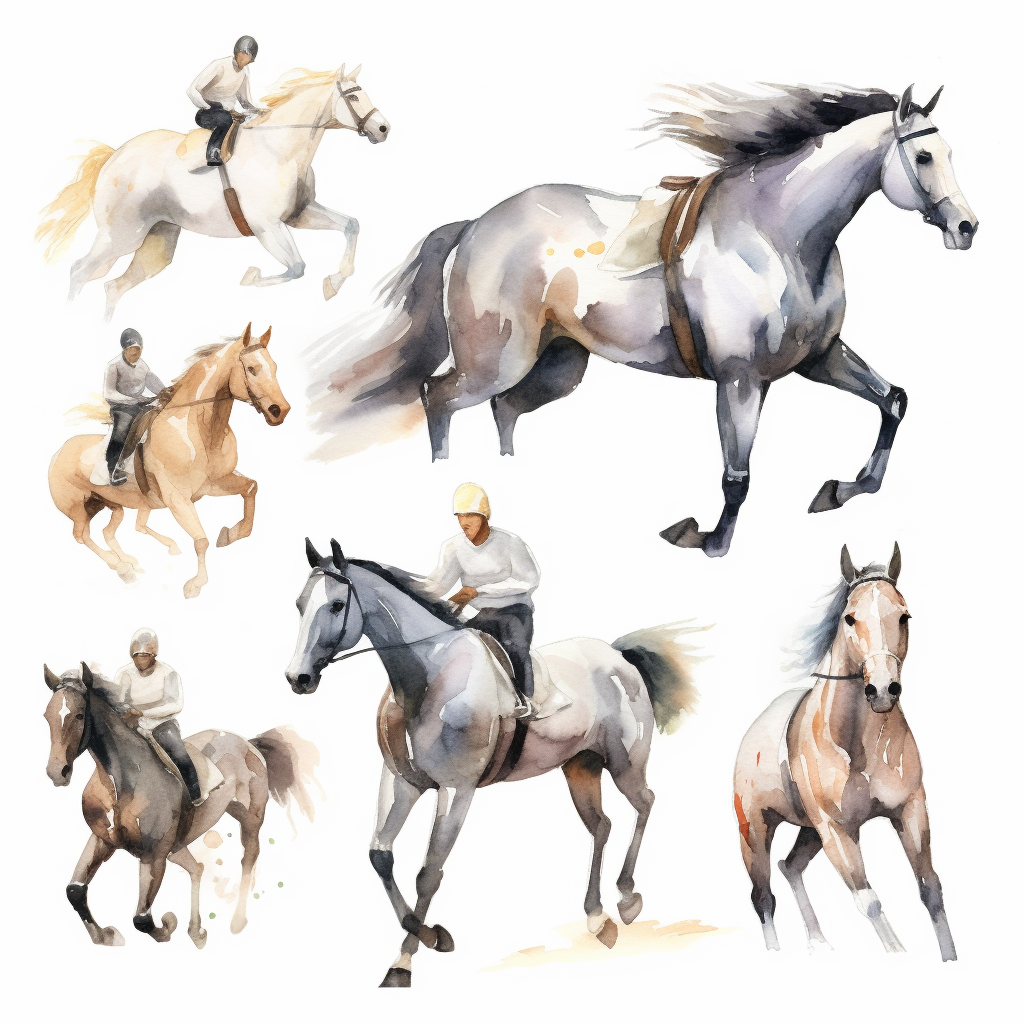 horse racing clipart