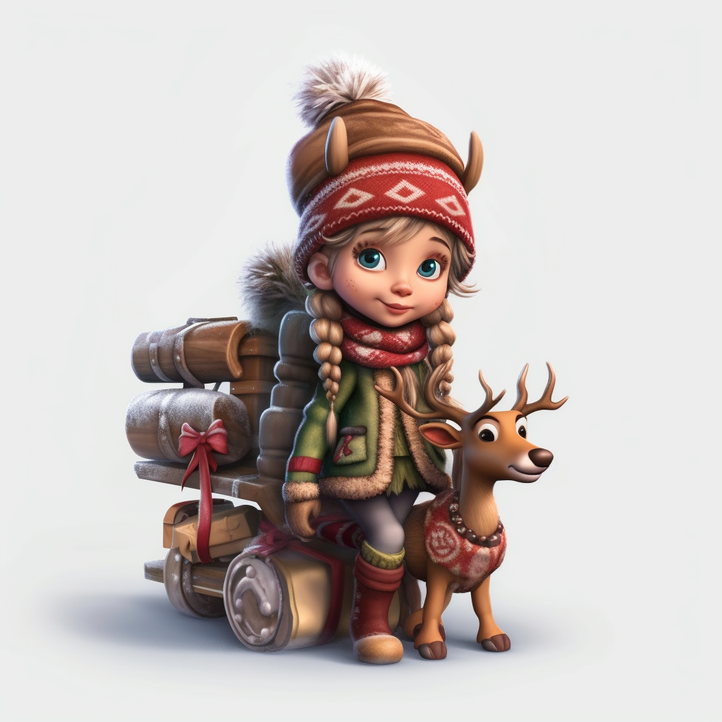 cute reindeer clipart