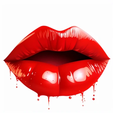 clipart,red vulopulos lips, kissing