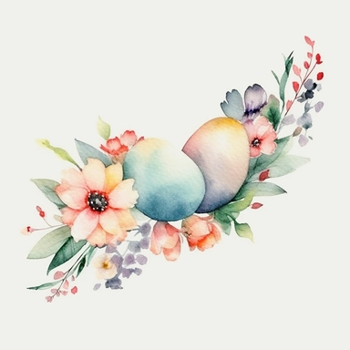 Watercolor easter border frame Clipart, easter, Minimalist Flowers Watercolor, Separated design, 8k