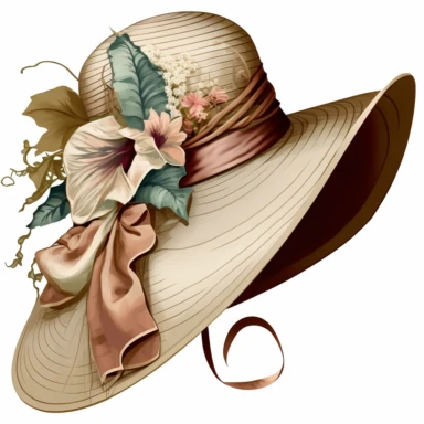 a clipart ladies large hat for the kentucky derby