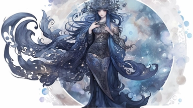 Enter a world of dark fantasy with captivating watercolor clipart featuring a mysterious magic girl. Picture a young sorceress cloaked in shadows, her eyes glowing with arcane power. Her flowing robes, adorned with intricate patterns and symbols, blend seamlessly with the ethereal and enchanting atmosphere surrounding her. The watercolor medium adds a touch of whimsy and unpredictability to the artwork, with its vibrant colors and subtle textures. This clipart is perfect for adding a touch of ma