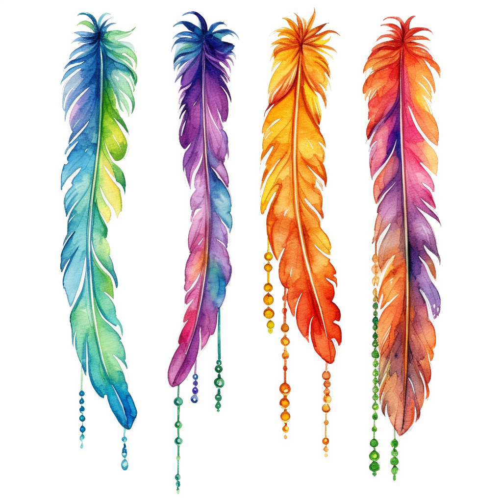 feather outline cliparts