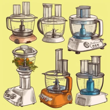 clipart collection of a set of four food processor ,highly detailed, crisp sharp lines , istock, clip-art, ,, 2070s, steel, , how-to, , harmony of, marker”, , 4, instrument, ultimate, 5, movies, three - dimensional , high quality vector svg white background , organised in rows spaces gap orderly