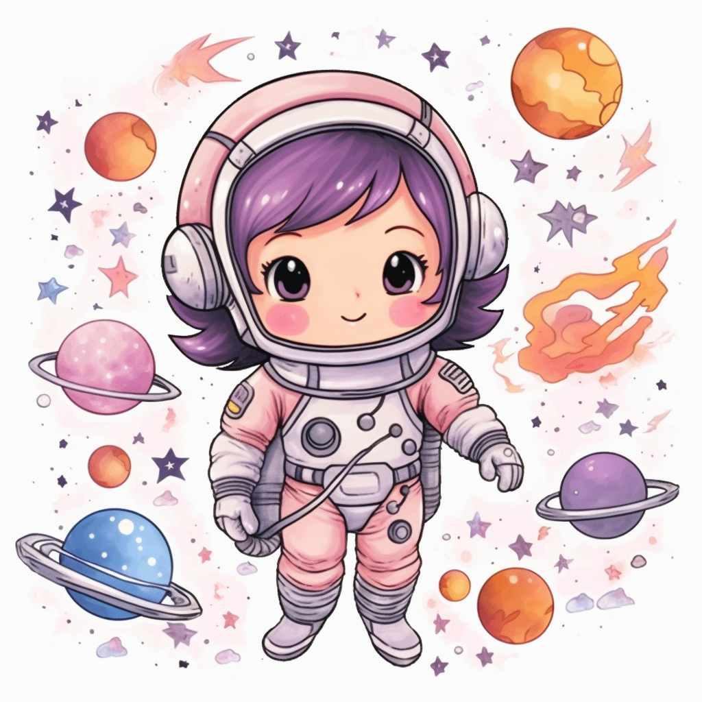 astronaut girl cliparts