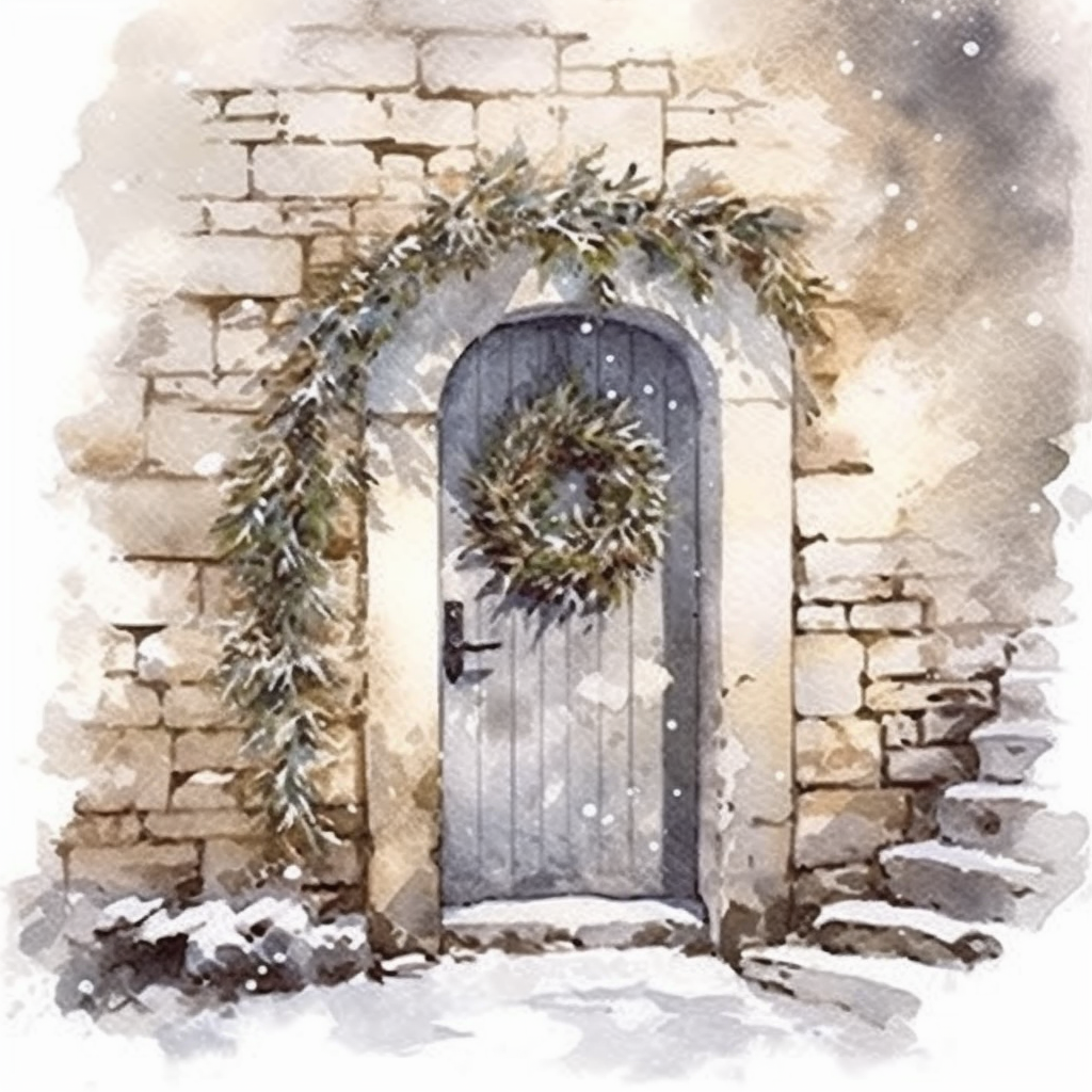 christmas door cliparts