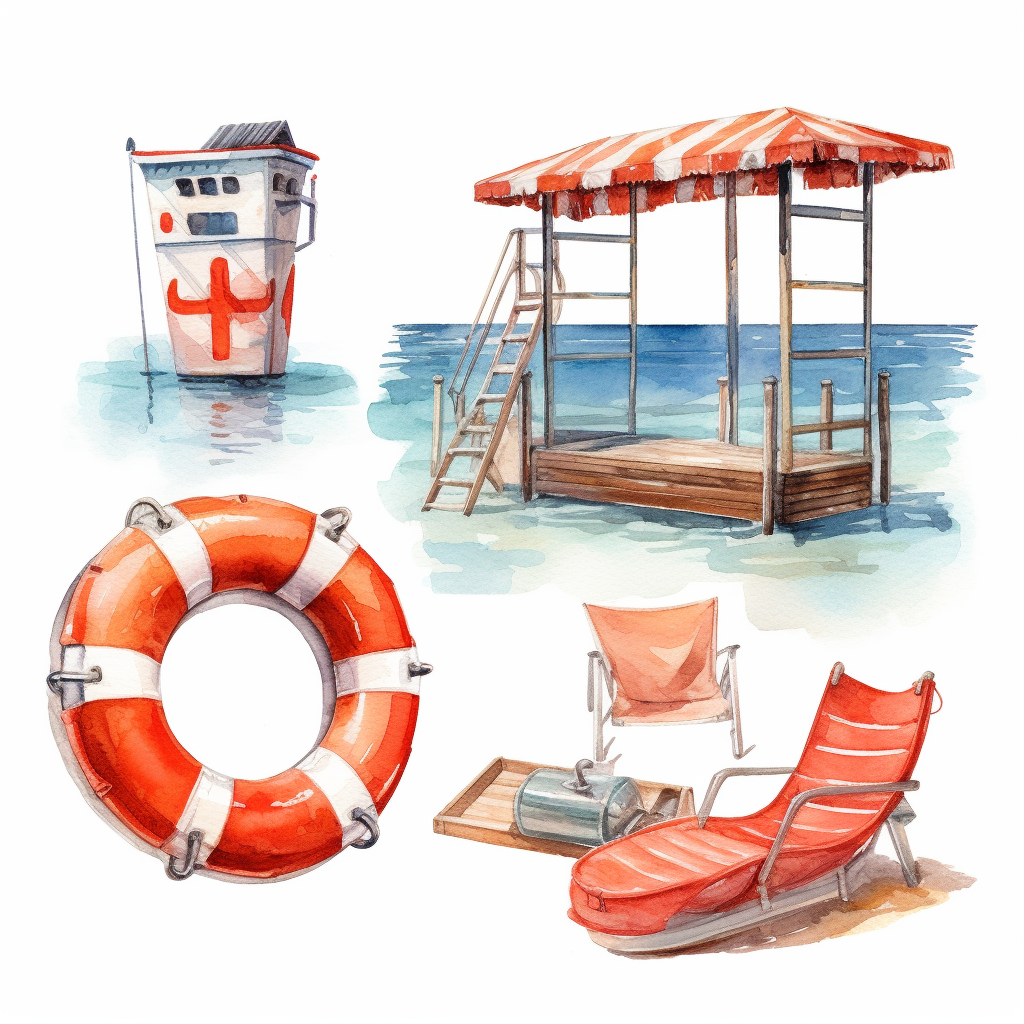 cartoon lifeguard cliparts