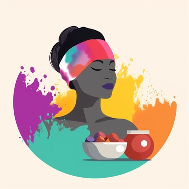 woman at day spa clipart