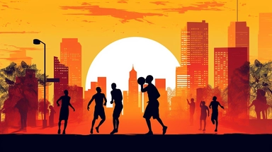 play street basketball clipart banners