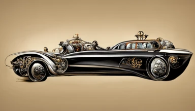 imperial car, luxury, hyperdetailed, clipart, illustration, logo