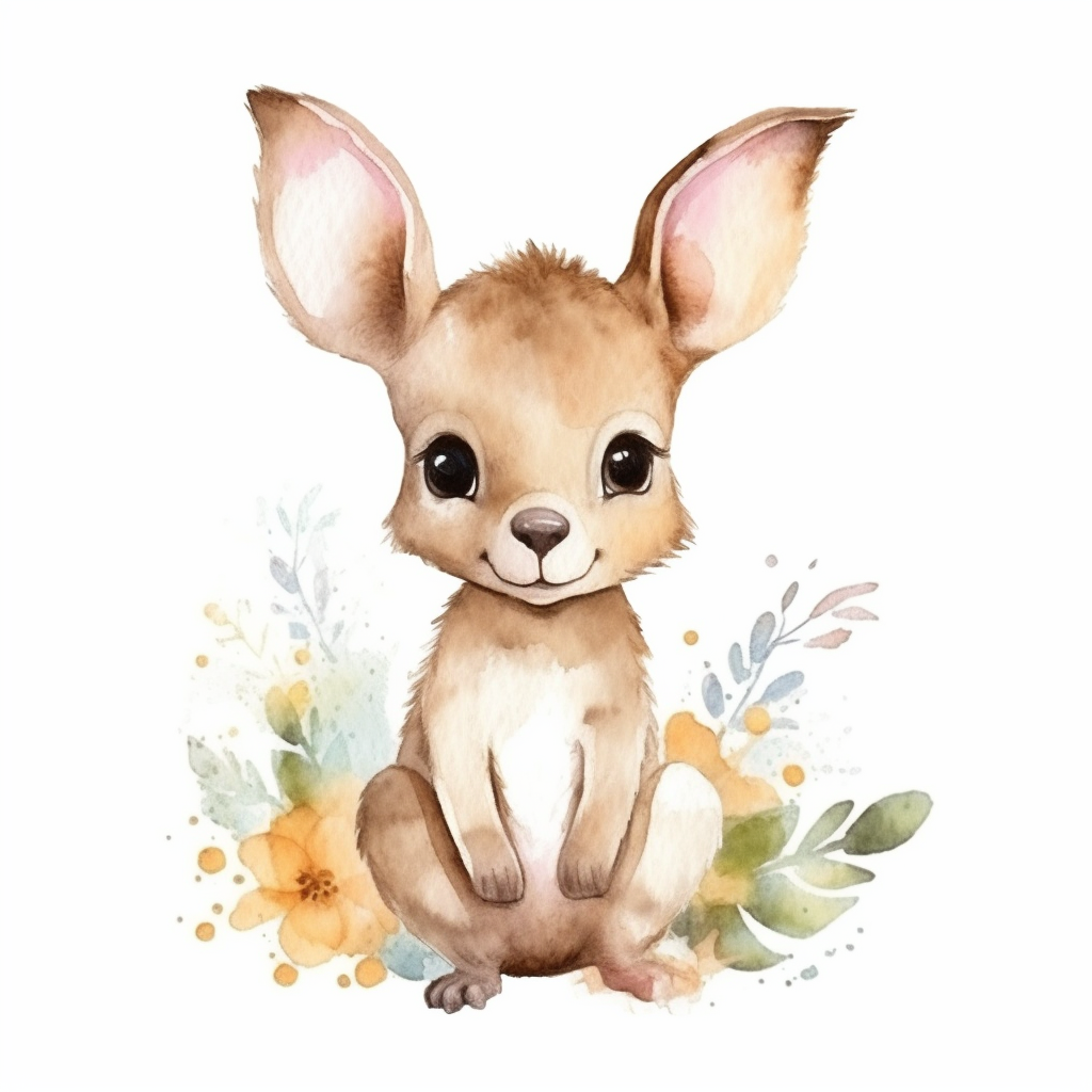 baby kangaroo cliparts