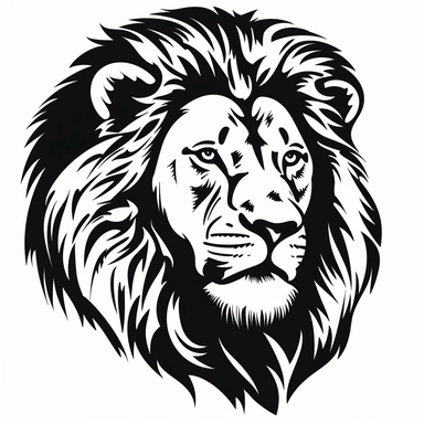 lion clipart - Image #1,black