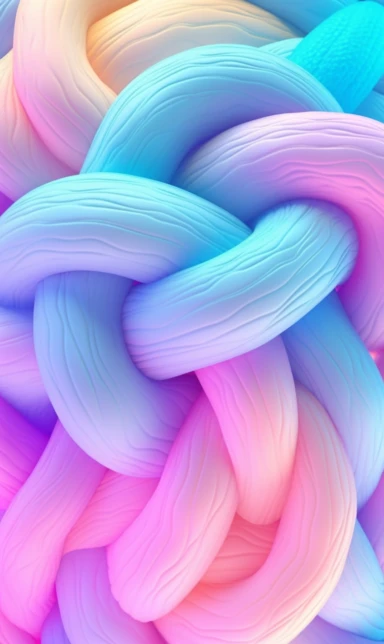 pastel knots, irregular, sharp edges, Vaporwave, clipart, cinematic lighting, pastel background