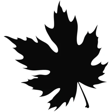 black silhouette leaf clipart