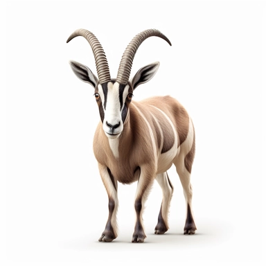 oryx safari baby animal photorealistic clipart,on white background