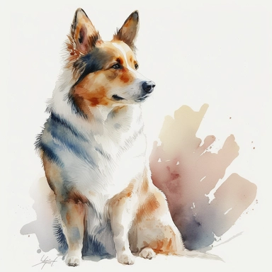 watercolor and pencil dog very handsome, very clean Line edges of the dog ,dog, full body sitting down next to a cat and smiling, and having fun on clean clear white background Clipart clean lines Sublimation, a full body of a beautiful dog, having fun, enjoying his time with the ultimate details clean lines a __ 1000 __ 8 : 10 __ v5