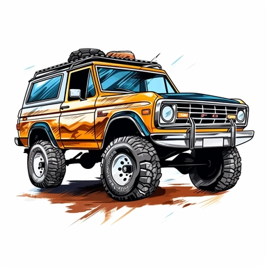 ford bronco sticker, clipart