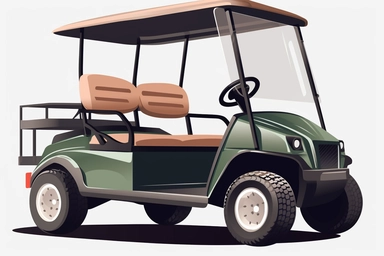 golf cart clipart graphic, white png background