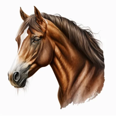 horse head clip art , white background