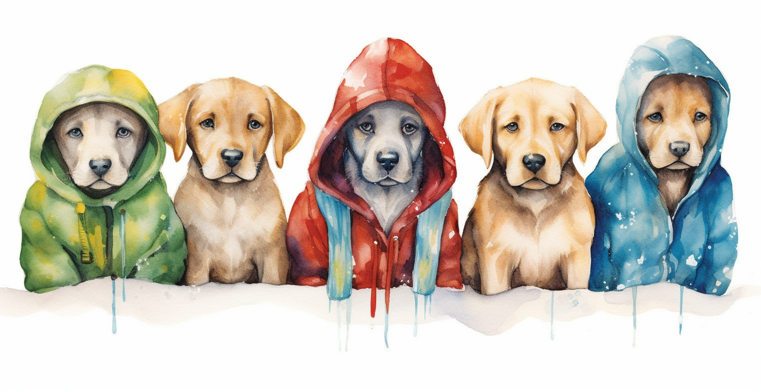 christmas puppy cliparts