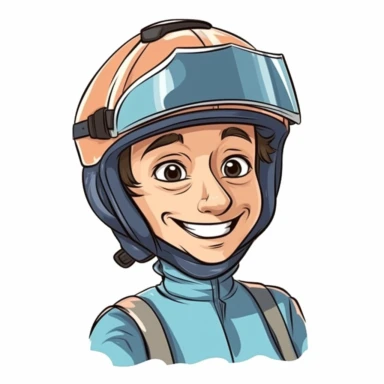 happy cute Jockey face, cartoon, clipart, mascot, isolated on white background