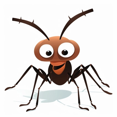 Cute Ant , Aquatic style, clipart, white background,