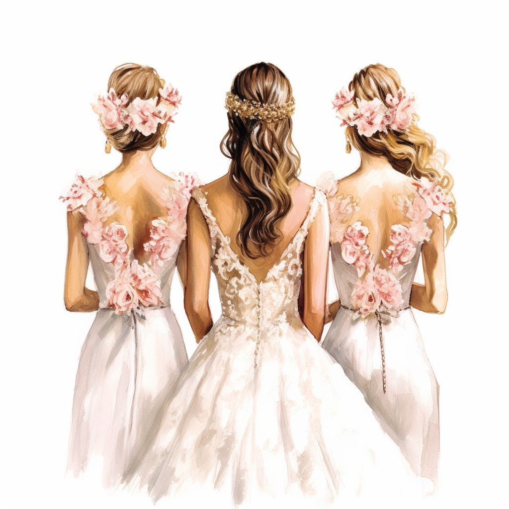 bridesmaid dress cliparts