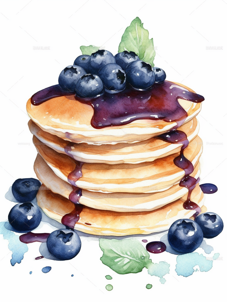 blueberry pancakes cliparts