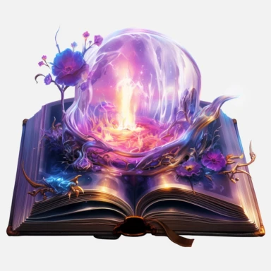 Magic Book Clipart png, fantasy mystical watercolor, witchy spell book, ultrarealistic photorealistic 8k