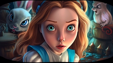 alice and wonderland animation, alice alice and wonderland clipart, alice and wonderland for free, alice and wonderland clip, in the style of narrative-driven visual storytelling, expressive cartooning, wildlife art with a satirical twist, red and azure,