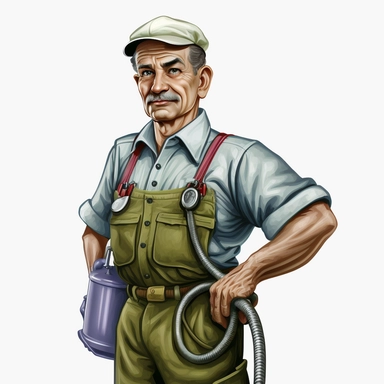 cleaner, clipart, very detailed, high resolution, white background