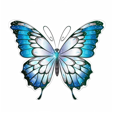clipart with white background, cute butterfy, clearly defined separate image, high quality--ar3:4-no mockups, watermarks, numbers, writing, letters--q2--v5.1--s1000