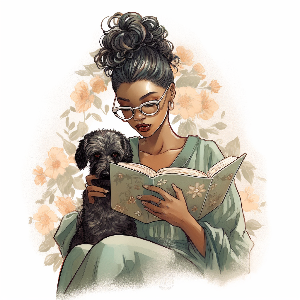 dog woman cliparts