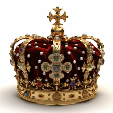 create a clipart of the english crown. also create a nice text long life the king