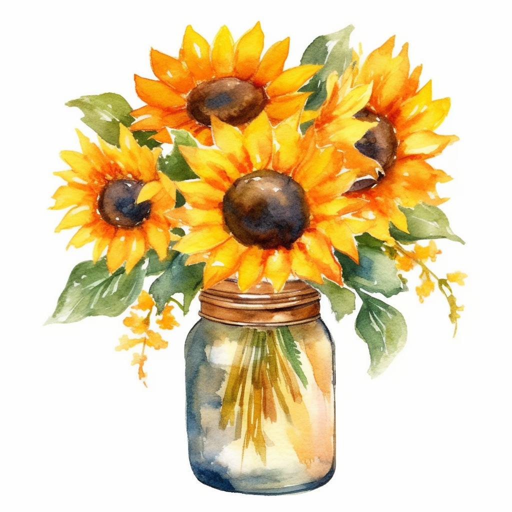 country sunflower cliparts
