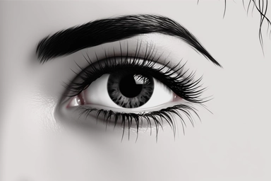 real eye lashes on a white background in silhouette style white background, fake eyelashes svg clipart, negative space + Sharp + realistic, photo realistic, cinematic, symmetrical, high detail,