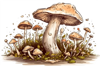 Mushroom Mycelium Stock Illustrations, Cliparts, and Royalty-Free Mycelium vector art white background