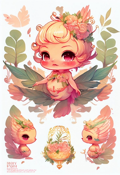 watercolor baby humming bird clipart, full body, chibi, Nursery Art, Nursery Decor, dreamy eyes, magical, high rendering, central focus, scenic background, intricate details, kawaii chibi, by Ross Tran, retro,pink light golden, Cinematic feel, tiger, Tropical,floral, colourfull,